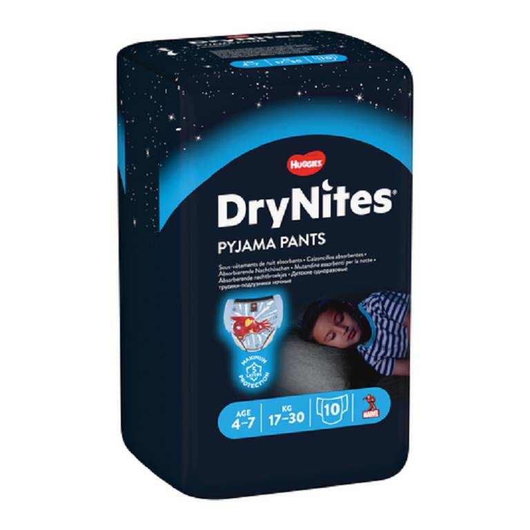 HUGGIES DRYNITES BOY 4/7AN 10P